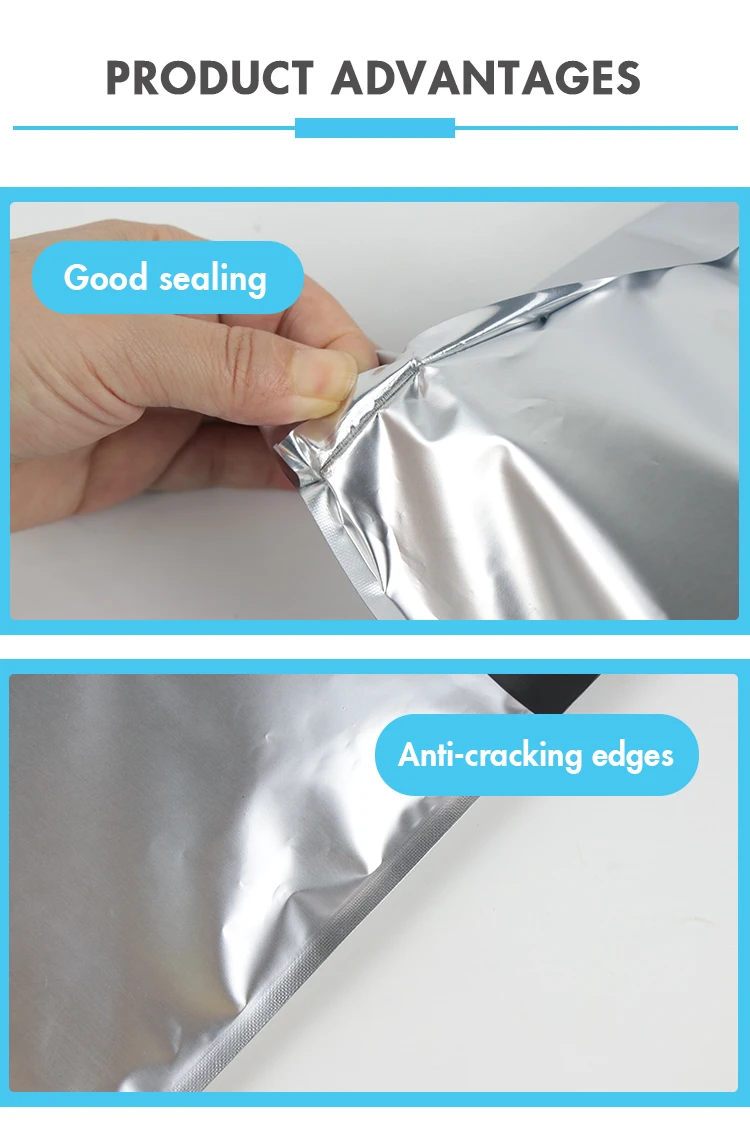 Custom Printed Matte Metallic Shipping Mailer Bags Foil Aluminum Mailing Bags Waterproof Silver