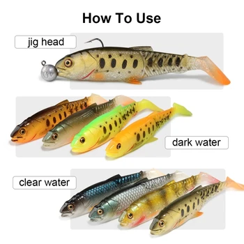 YOUME Soft Fishing Lure Bait Plastic Fishing Wobbler Swimbait for Pike Bass Paddle Tails Silicone Lures Artificial Bait Fishing – Soft Lure – view 3
