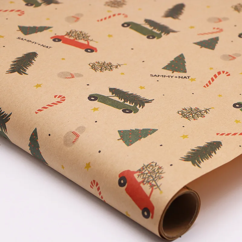 Oem Hot Selling Wrap Paper Sheets Packaging Roll Custom Kraft Gift