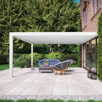 Garden Free Standing Waterproof Motorized 12x12 Garden Aluminium Gazebo