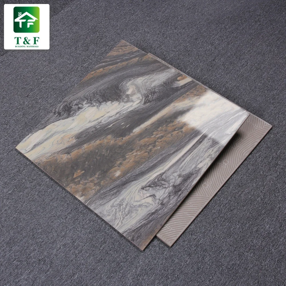 Zimbabwe Elegant Colored Stone Look Floor Tiles Luxury Full Glazed Porcelain Ceramic Tile 600Mm * 600Mm