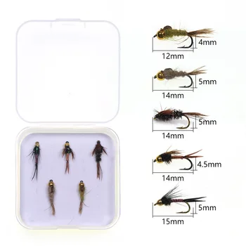 CHEERY New Arrival Cross-border Fly Fishing Lure Set, Bionic Insect Nymph & Dry Flies with Tungsten Bead Head, Equipped Fly Box – Lure – view 5