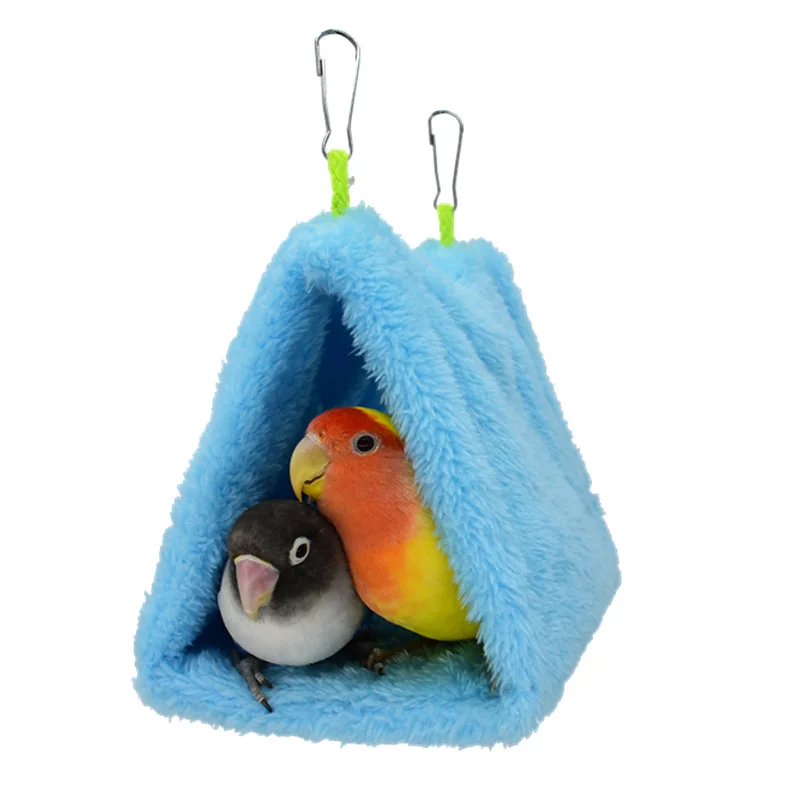 Bello Luna Parrot Nest Pet Bird Nest Winter Warm Hammock Hanging Cave Cage Plush Happy Hut Tent Bed 