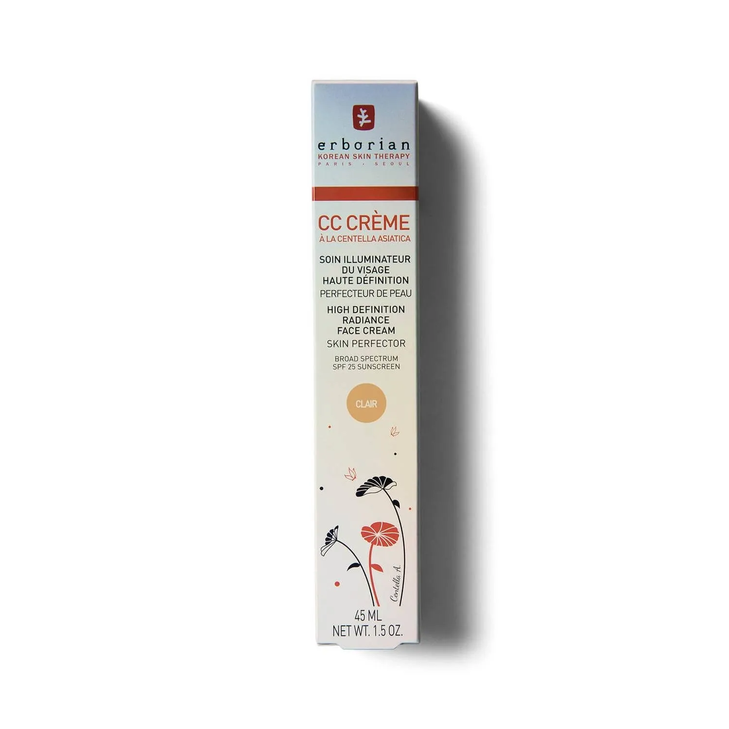 Erborian Clair Tone 45ml CC Cream Moisturizing Makeup Base for All Skin Tones
