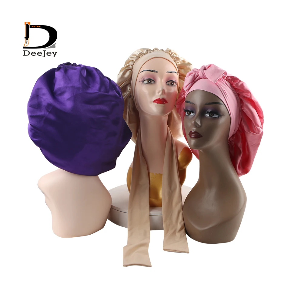 Hot Selling Custom Satin Double Layer Reversible Silk Hair Sleep Hair With Logo