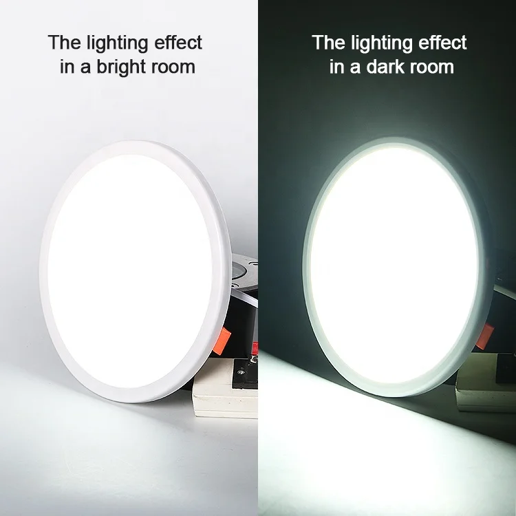 XUNATA Dimmable 9W Ultra-Thin 5-Inch LED Panel Light – 800lm, 3000K Warm White, 70W Incandescent Equivalent, For Home & Office