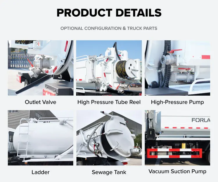 10 m³ 12 m³ 15 m³ Sewage Suction Vacuum Truck Uzbekistan