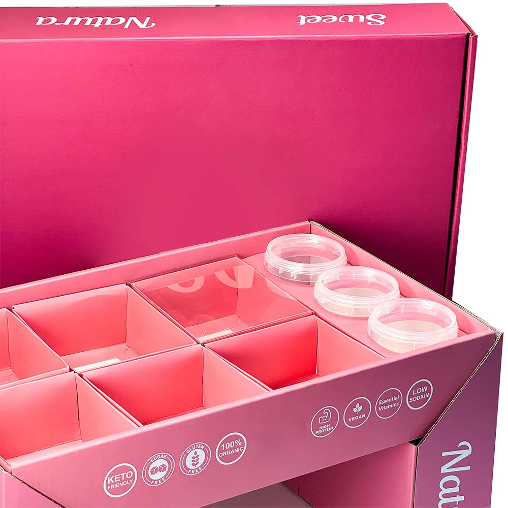 Eco Friendly Customized Pink Mini Burger Fritters Donuts Sauce Dip Box ...