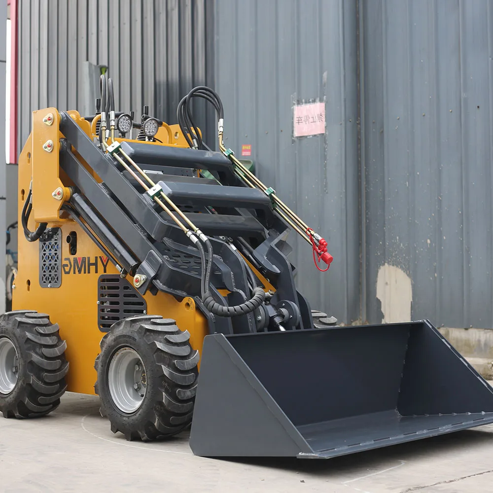 china free shipping new cheap25 380 430  mini wheeled diesel walk behind skid steer loader for sale