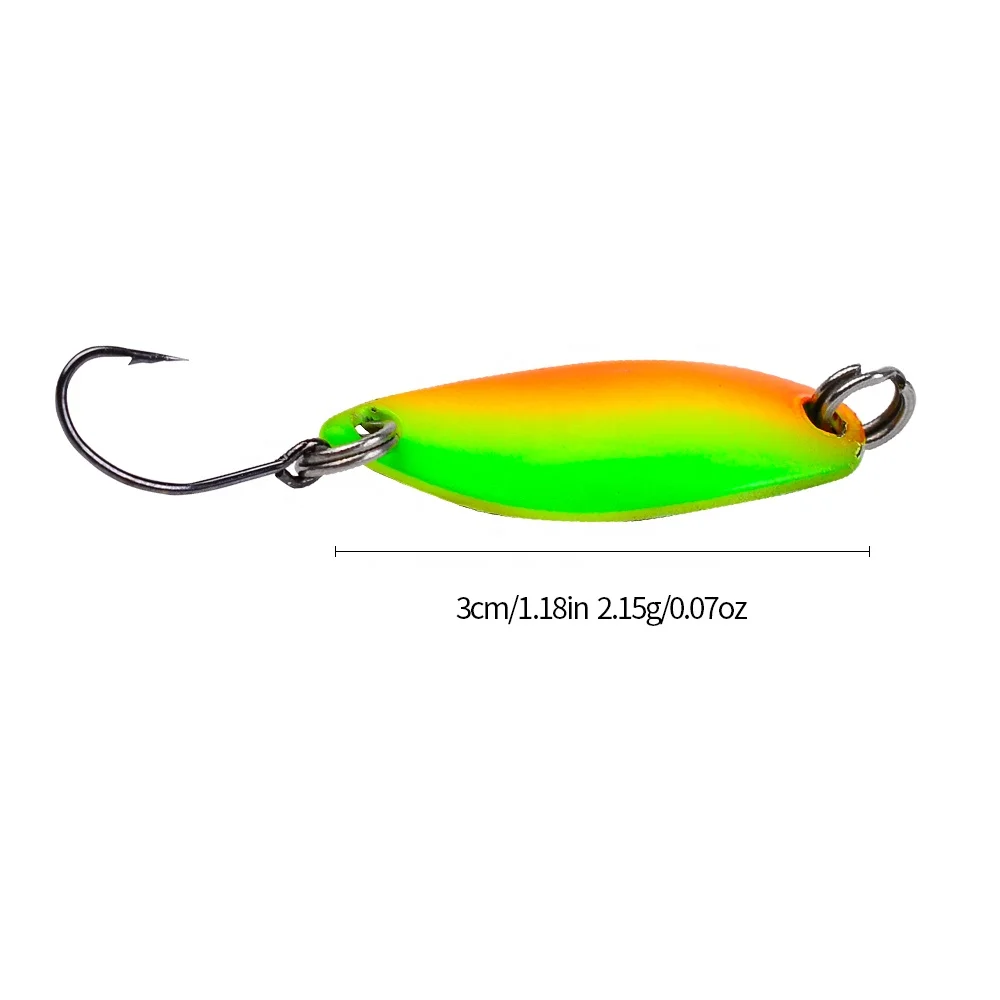 5 Spinnerbait Metallici HENGJIA Per Pesca - Esche Cucchiaio 3 Cm/2,6 G Per Persico, Trota, Bass - Foto 2