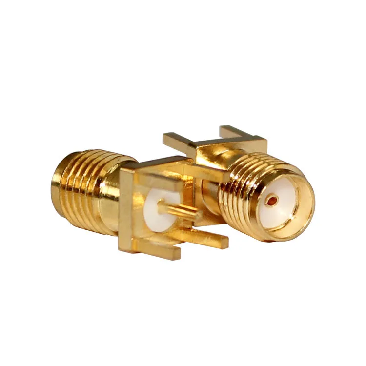 product factory supply gold plating sma ke rf connector female pcb mount sma connector-1