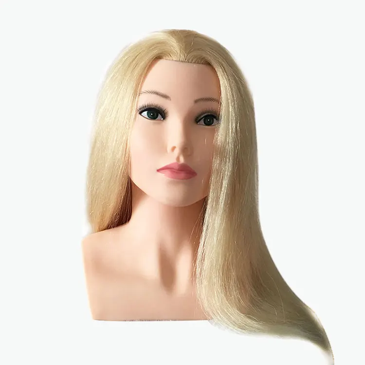 Mannequin Training Head Suitable for Coloring Blow Drying Bleaching  Cutting, 100% Humun Hair High Density