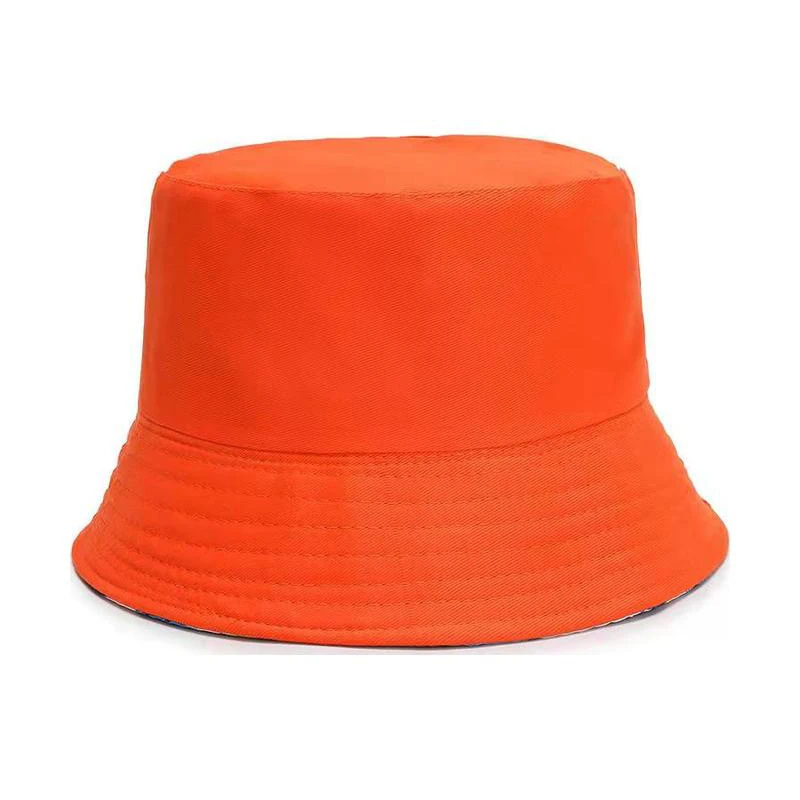 Modern Style Bucket Hats Men Unisex Plain Color Blank Reversible