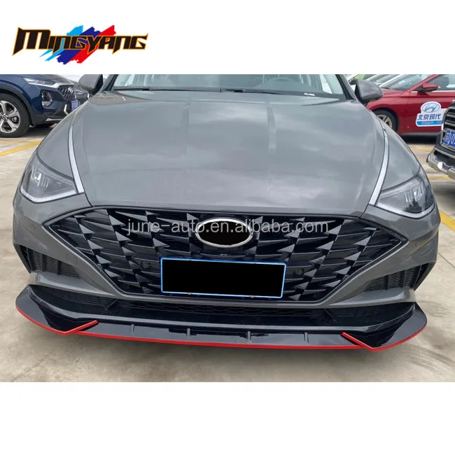 Grille Body Kit Spoiler Front Lip Diffuser For Hyundai Sonata 2019 2020 ...