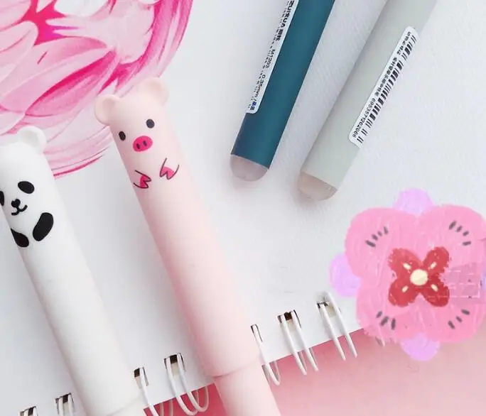 Popular 10 colors pressing ballpoint pen cartoon rabbit puppy koala writing pen student popular stationery