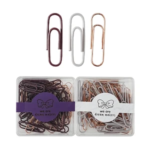 School Stationery 28mm Round Shape Large Paper Clips Metal Desktop Binding Office Set Custom Design Strong Paper Clip