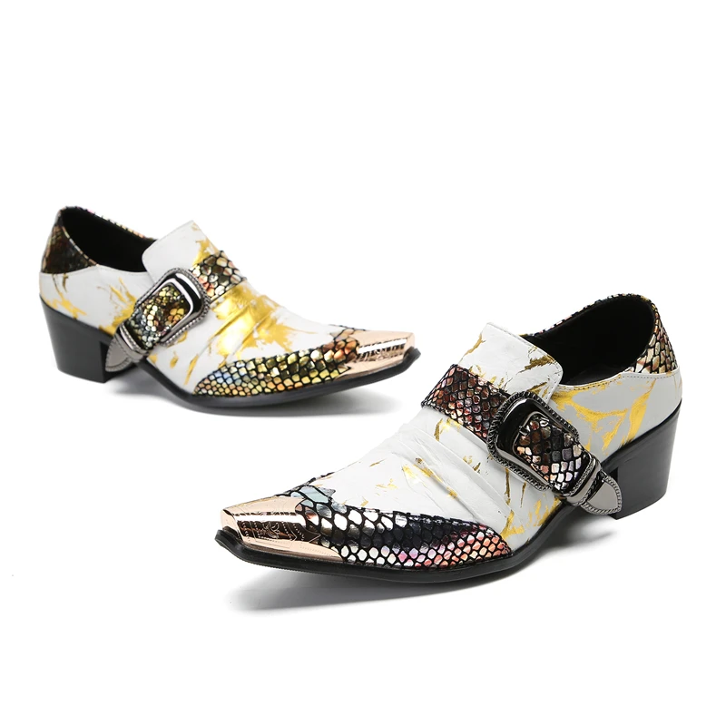 NA598 New Italian Mens Dress Shoes Genuine Leather Pointy Toe Gold Oxfords  Man Buckle Decor Formal Office Shoe Zapato| Alibaba.com
