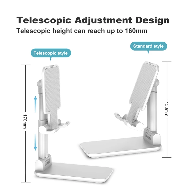 Adjustable Desktop Tablet Holder - Universal Phone Stand