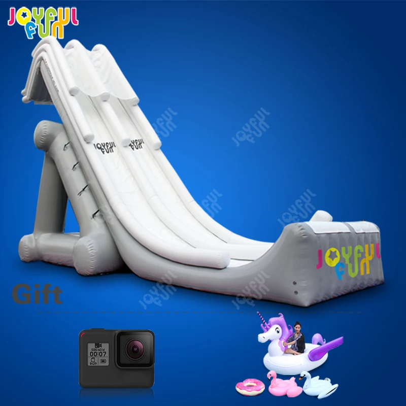 Funny inflatable yacht boat slide for sale big inflatable yacht slide for yacht water play equipment