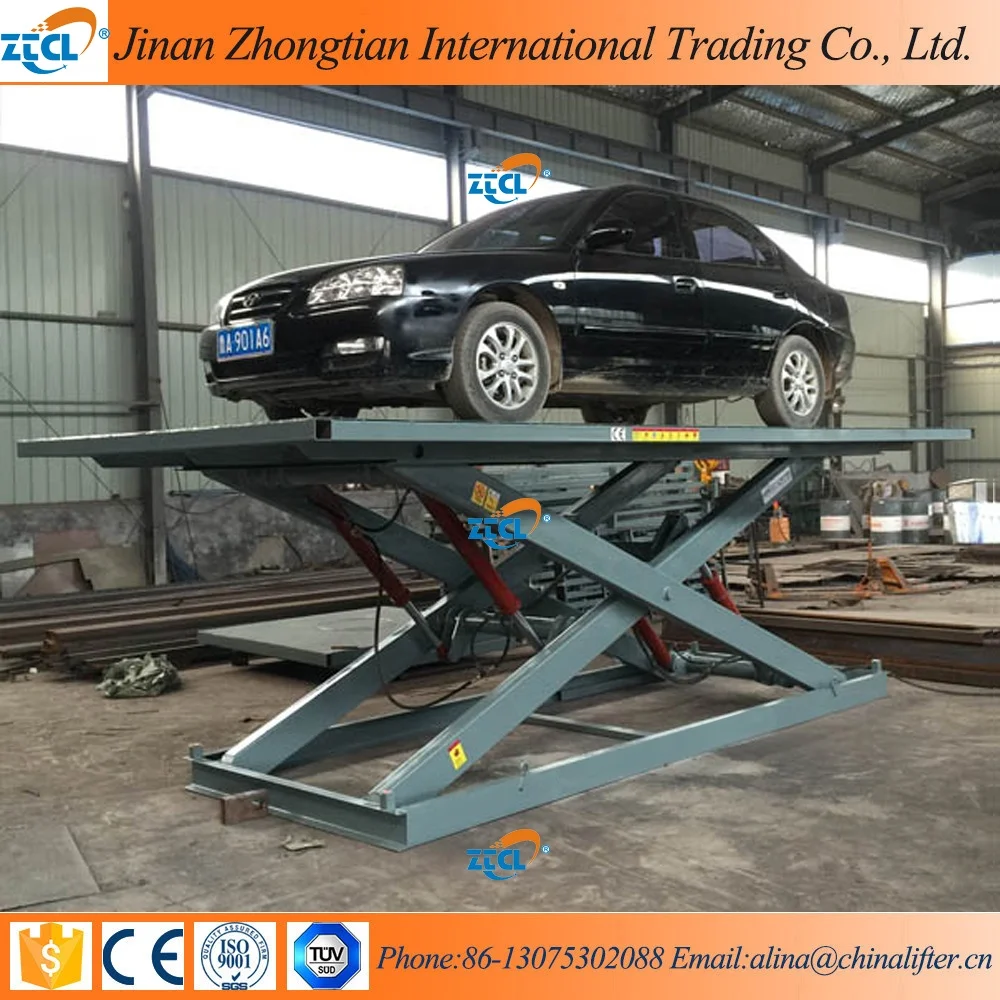 1 6 Ton Hydraulic Scissor Car Lift Work Platform Electric Scissor Lift