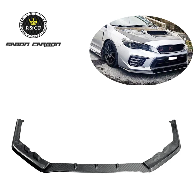 MP Style Carbon Fiber Front Bumper Lip Splitter For Subaru WRX STI 2015-2018