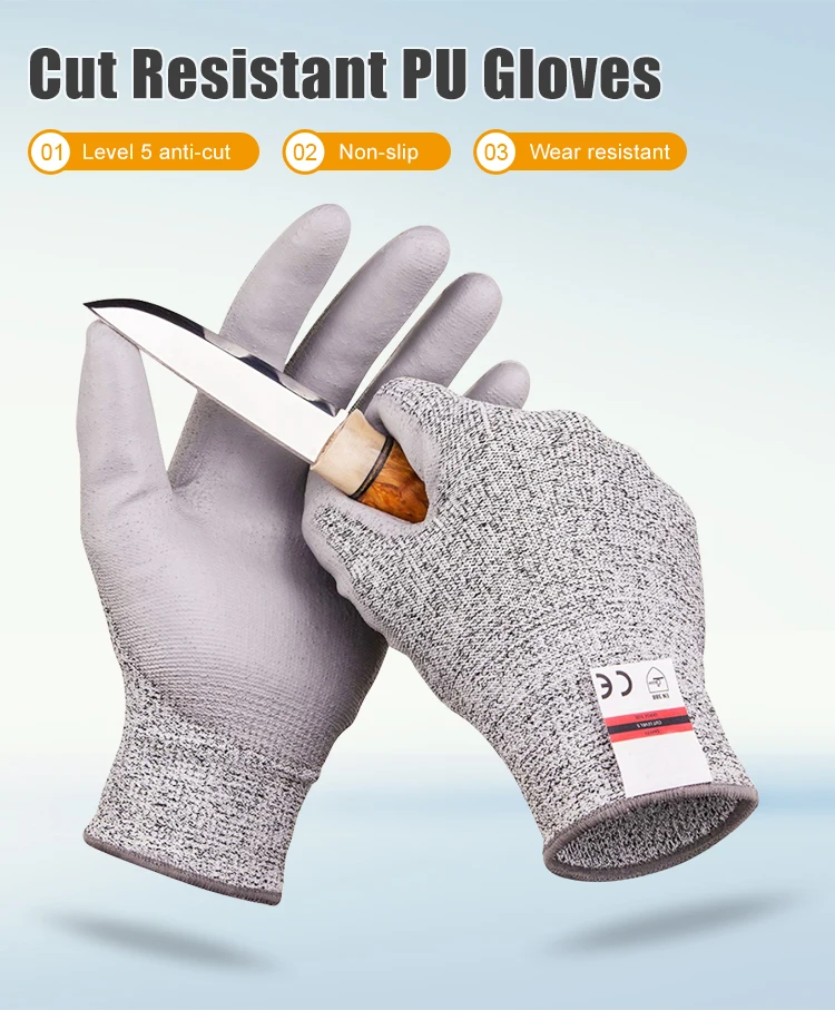 En388 4543 Safety Gloves Cut Resistant Level 3 Glass Handling Wood ...