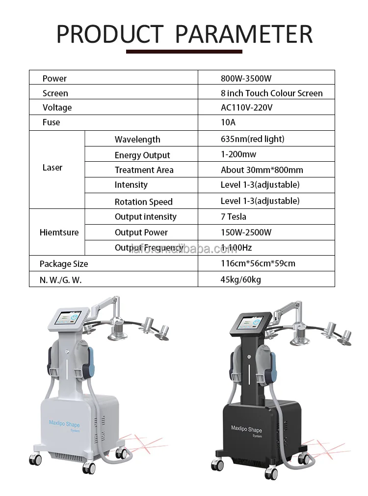 best selling products Laser 6d with EMS fat burning body contouring 635nm red light laser therapy HIEMT machine LF-354A