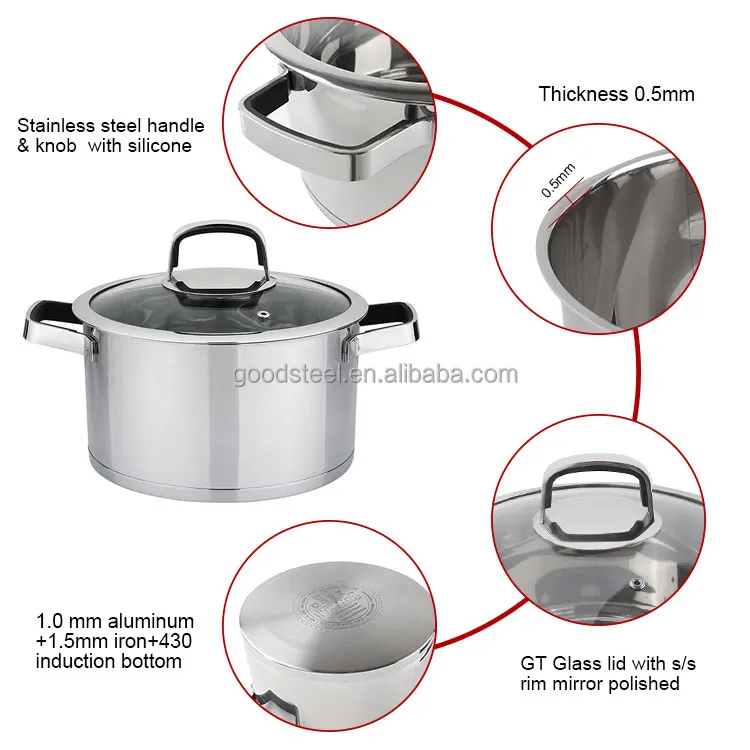 Bohmann Cookware Classic Stainless Steel Dutch Oven Casserole 4.7l ...