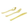25 disposable golden knives