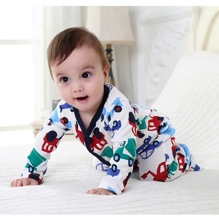 Детский комбинезон с длинными рукавами из 100% хлопка для мальчиков