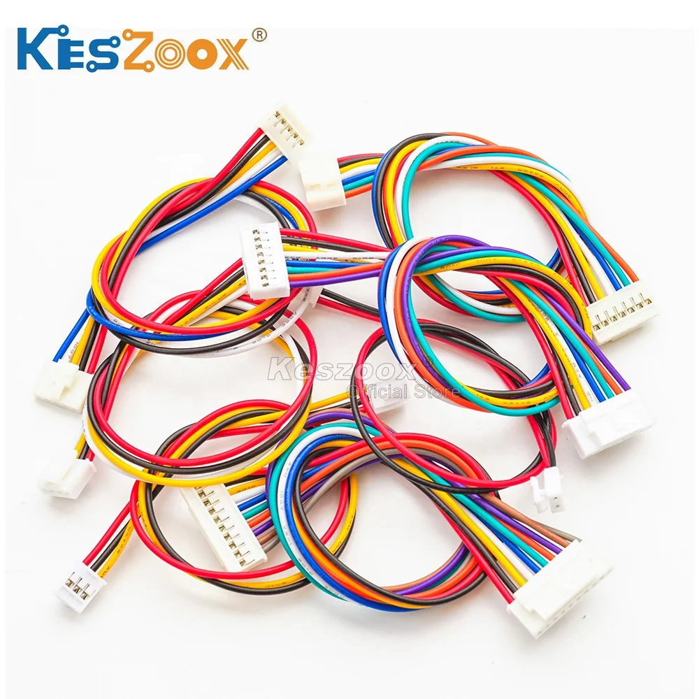 Keszoox Jst Hy2.0mm Wire Cable Connector 22awg Wire 2/3/4/5/6/7/8/9/10p ...