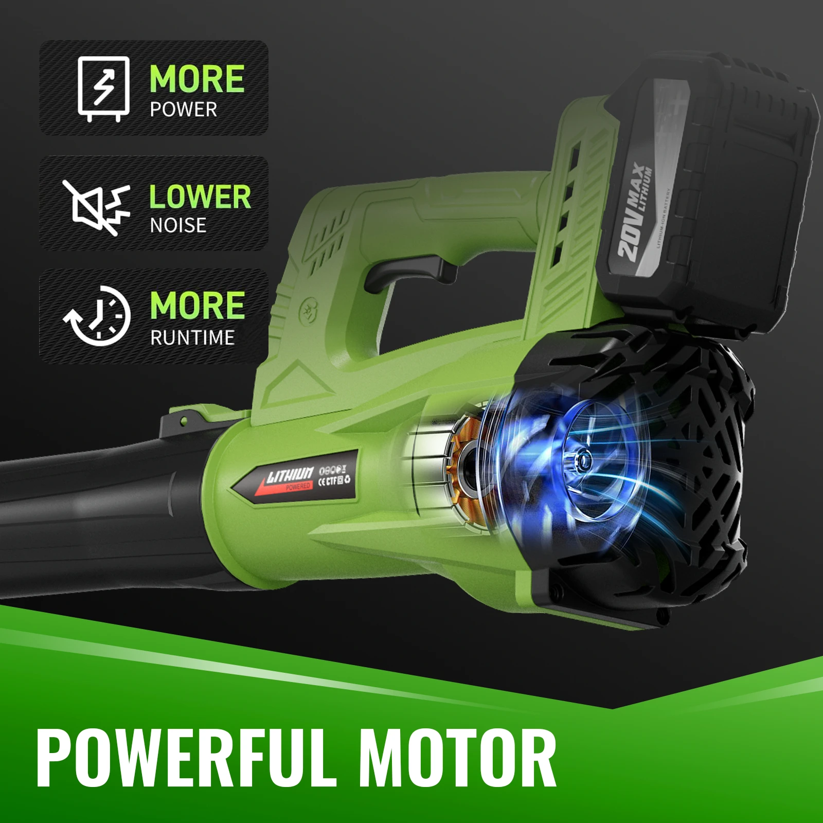 Leaf Blower, Portable, 20V, Cordless - detail 12