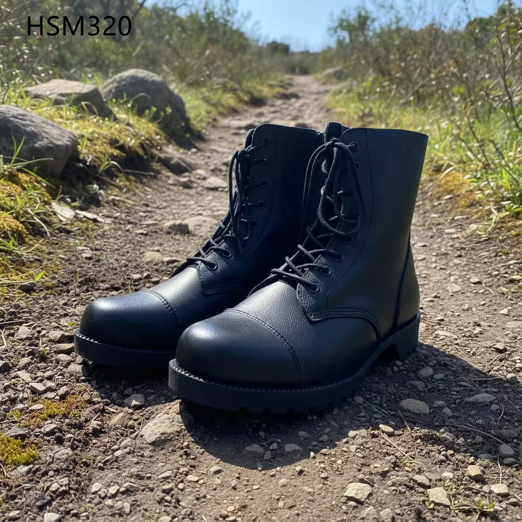 HY,Africa Market Popular Double Joints Design Tactical Boots 6 Inch Hard Vulcanized Rubber Sole High Range Combat Boots HSM320