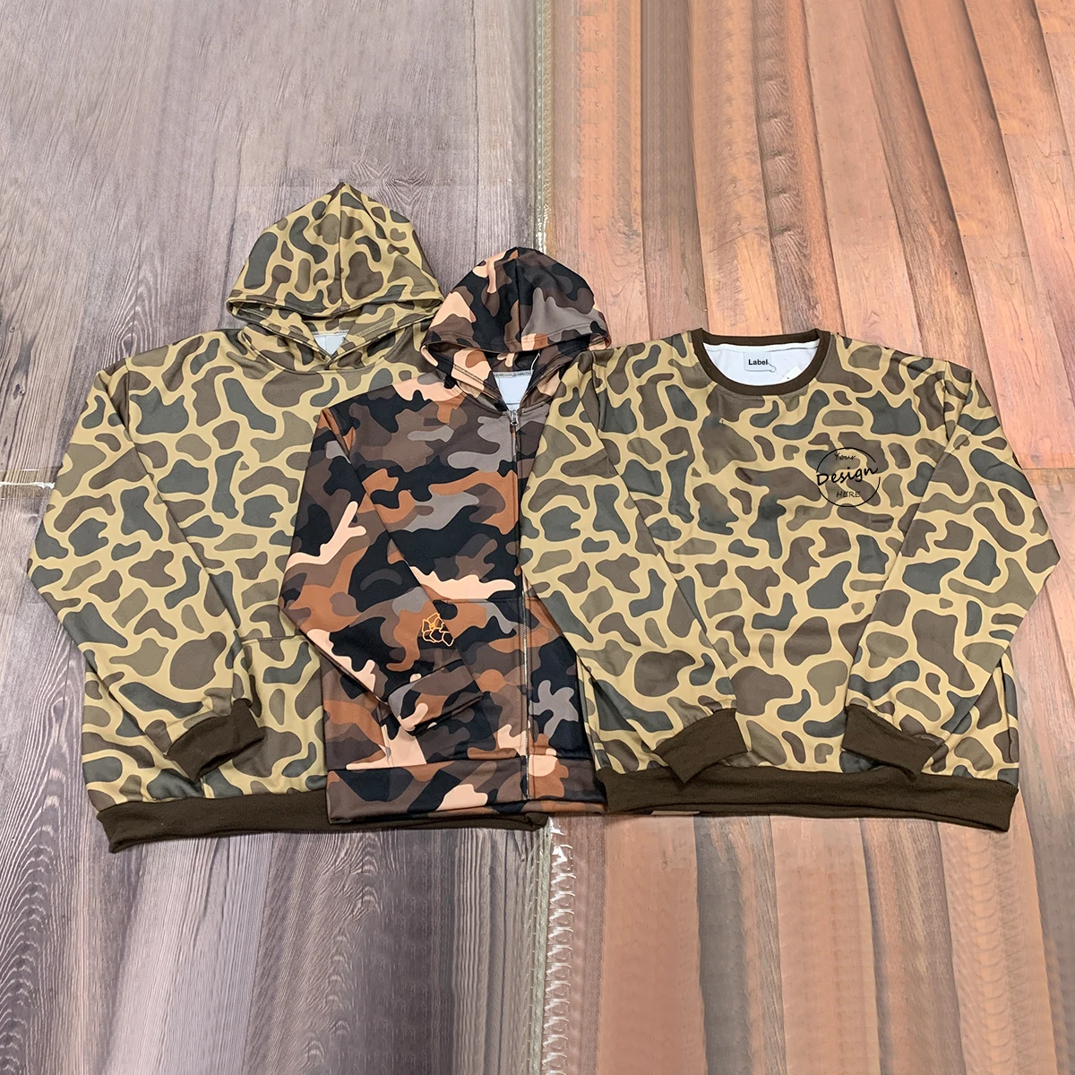 Camo Sweatshirt Manufacturer Cotton Camoflouge Printing Men High Quality Cotton Polyester Camo Crewneck Sweatshirt