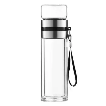 Double-layer Borosilicate Glass Tea Separation Cup Clear Glass Water Bottles