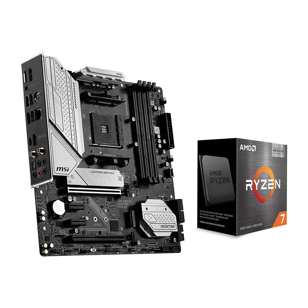 MSI MAG B55OM MORTAR MAX WIFI Motherboard with AMD Ryzen 7