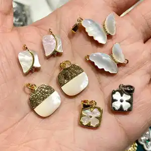 Rainbow Moonstone Bead Faceted Double Bail Bezel Connector Trillion Shape Natural Stone Jewelry Findings Sterling Silver Gold