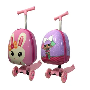 New Products 2026 Popular Custom Design 3D Print Travel Trolley Children Scooter Luggage
