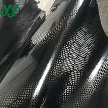 1.52x18m Hex Glossy High Tack Honeycomb Forged Carbon Fiber Black Vinyl Car Wrapping Film Self Adhesive Stickers