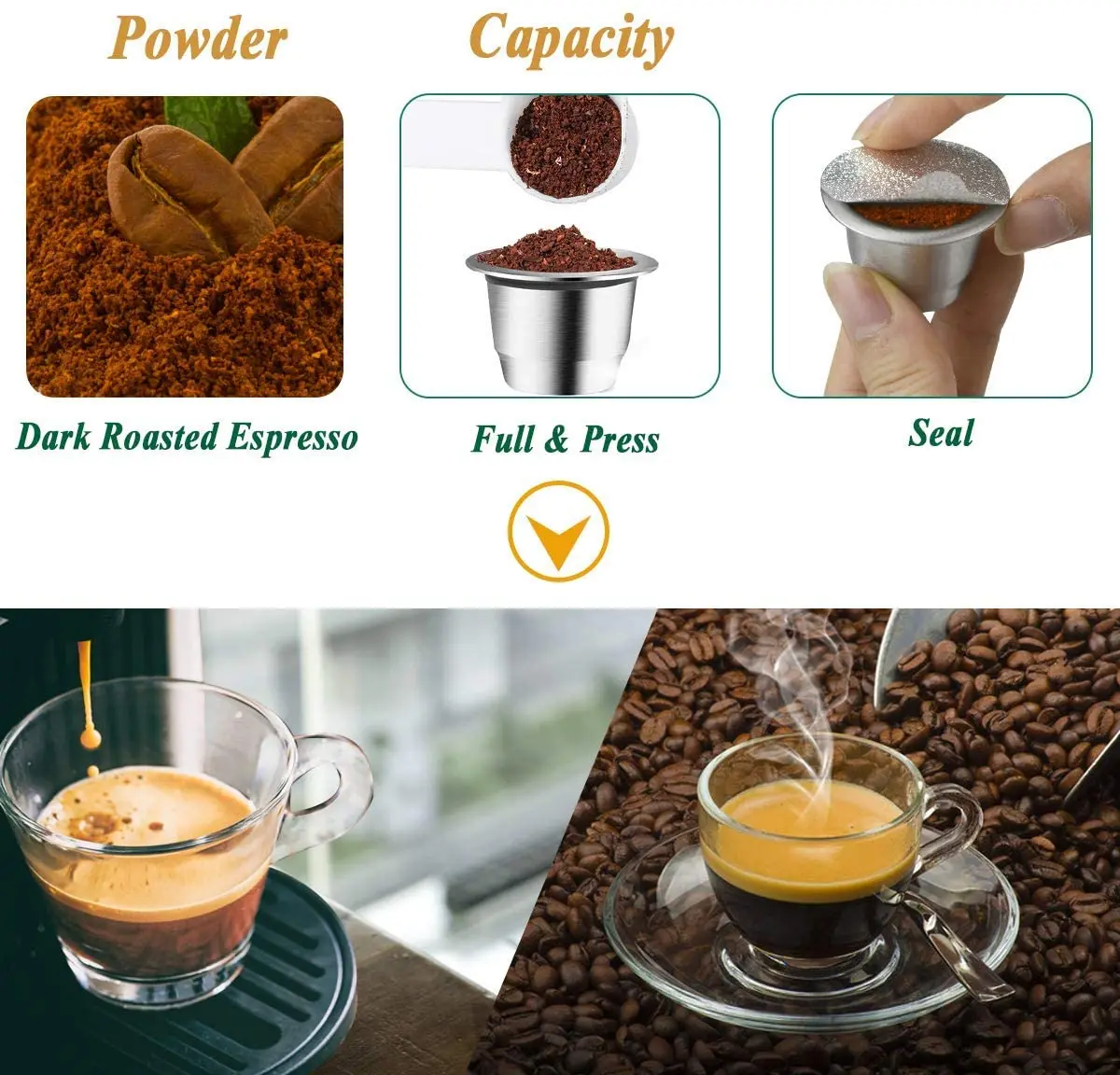 87％以上節約 ネスプレッソ用の詰め替え可能なカプセルポッド空のコーヒーフィルターカップ コーヒー、ティー用品