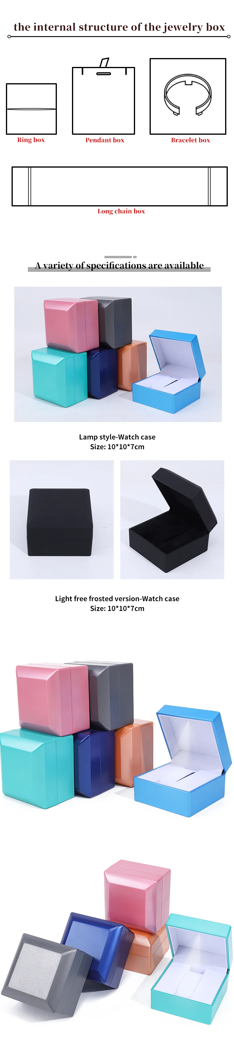 Custom logo Luxury Color Packaging Watch Box Square Watch Gift Box ...