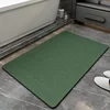 New generation of diatomaceous earth bathroom mats - natural dark green