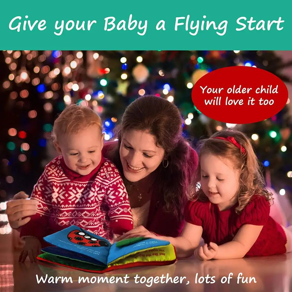 Премиум детская тканевая книга подарок для малыша Веселая Интерактивная Мягкая книга для младенцев мальчиков девочек с младенцами звуковыми развивающими игрушками