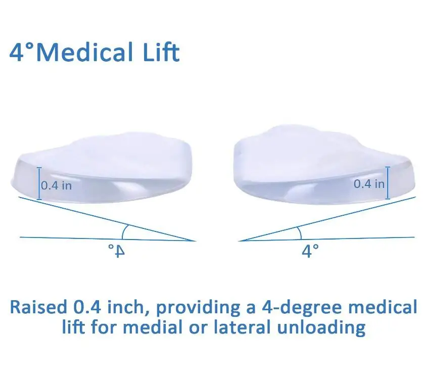 Lateral Heel Wedge Silicone Shoe Inserts Corrective Insoles
