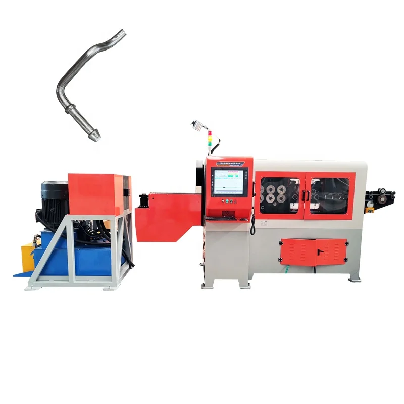 High Quality Silencer Hanger Hook Making Forming Equipment Combined 3d Wire Bending Machine and Rivet End Making Machine