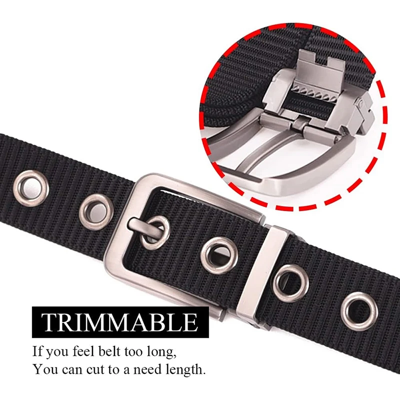 Training Durable Outdoors Thicken Nylon Web Belts Men Cut to Fit Wear-resistant Heavy Duty Tactical Work Belt