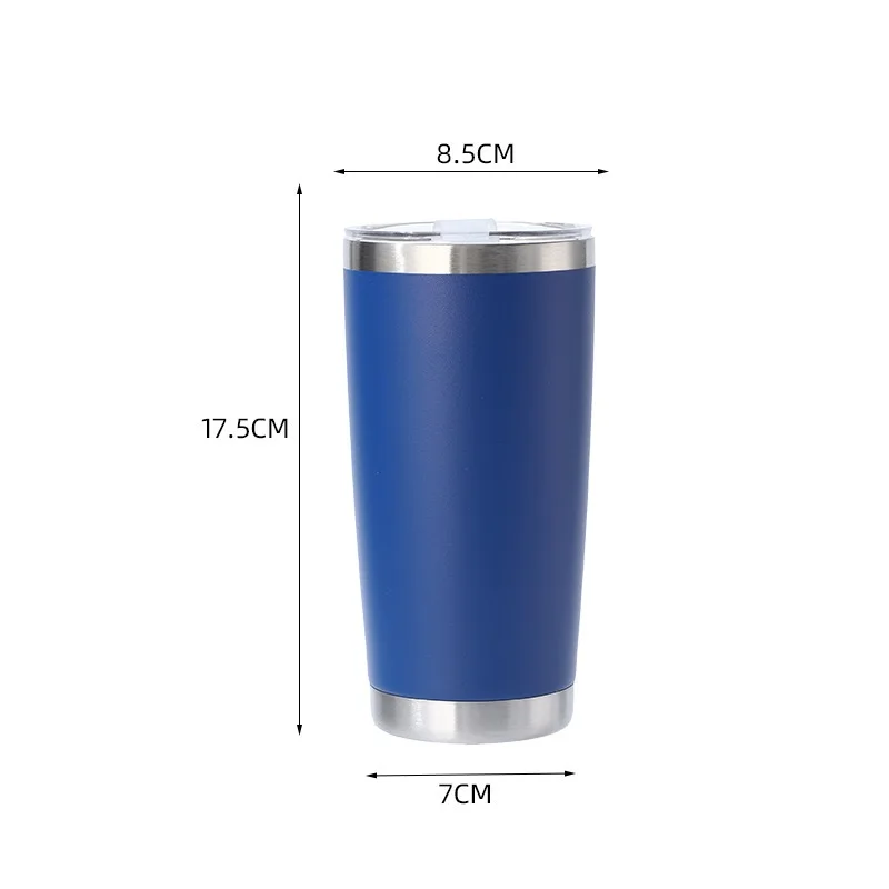 Custom Printed 20oz Stainless Steel Vacuum Tumbler Thermal Travel Mug 6-12hr Insulation Lid Straw Reusable Cup for Retirement