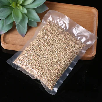 Custom Length Embossed&Transparent Silage Vacuum Bag BPA FREE for Meal Prep or Sous Vide Retort Pouch for Coins Nuts Grains