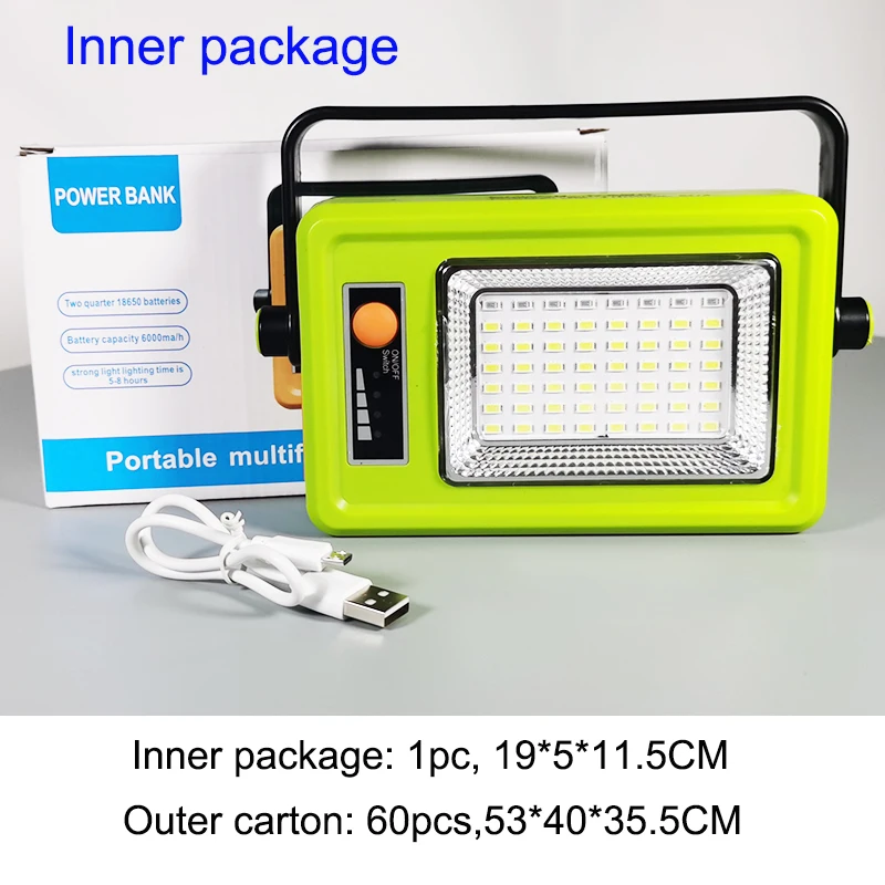 Waterproof Outdoor LED  portable Solar Camping Lantern light Rechargeable  for Emergency USB  mini  solar home system
