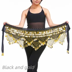 Бархатный набедренный платок для танца живота Пояс с монетами bellyqueen